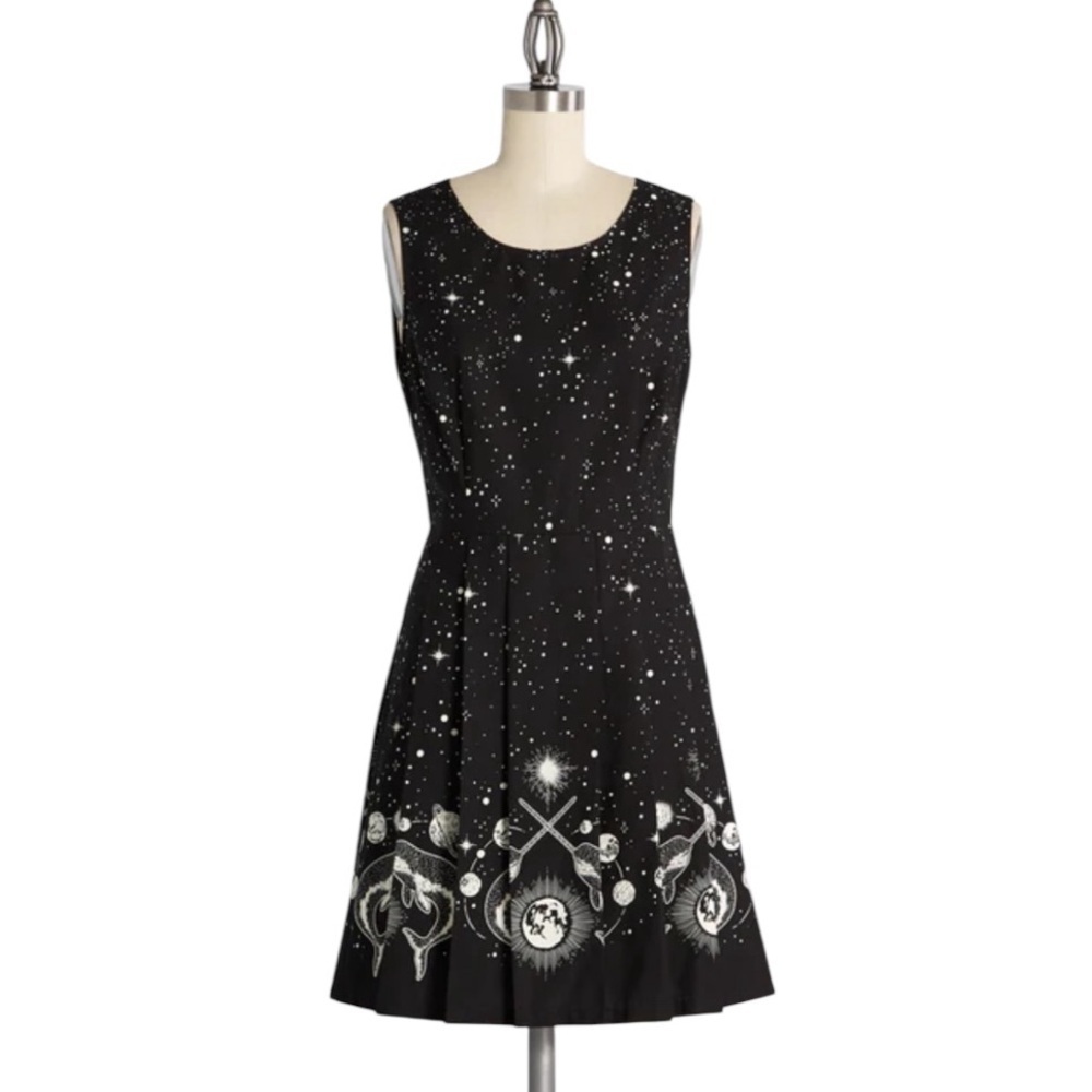 Dangerfield Cosmic Narwhal Fit And Flare Dress